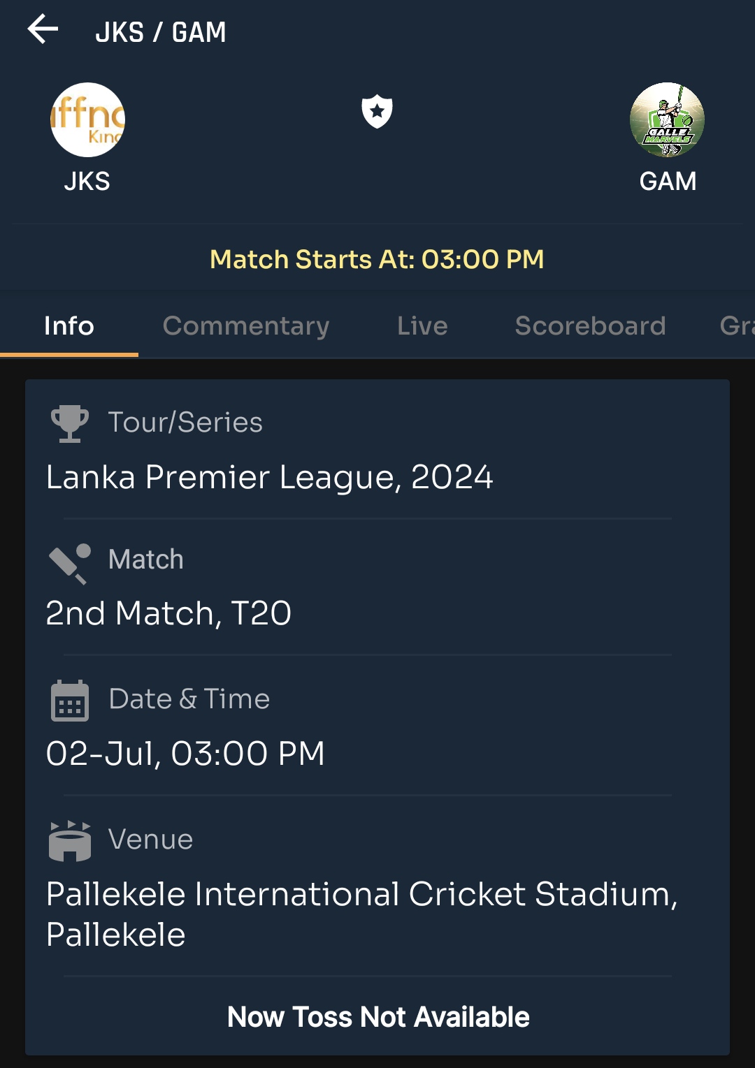LPL 2024 क्रिकेट मैच भविष्यवाणी Today Cricket Match Prediction In Hindi | JKS vs GAM |जाफना किंग बनाम गैले मार्वल्स