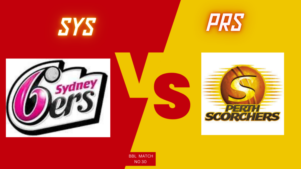 BBL 2024-25 क्रिकेट मैच भविष्यवाणी Today Cricket Match Prediction In Hindi | SYS vs PRS |सिडनी सिक्सर्स वस पर्थ स्काचर्स